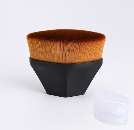 Body brush with plastic cover